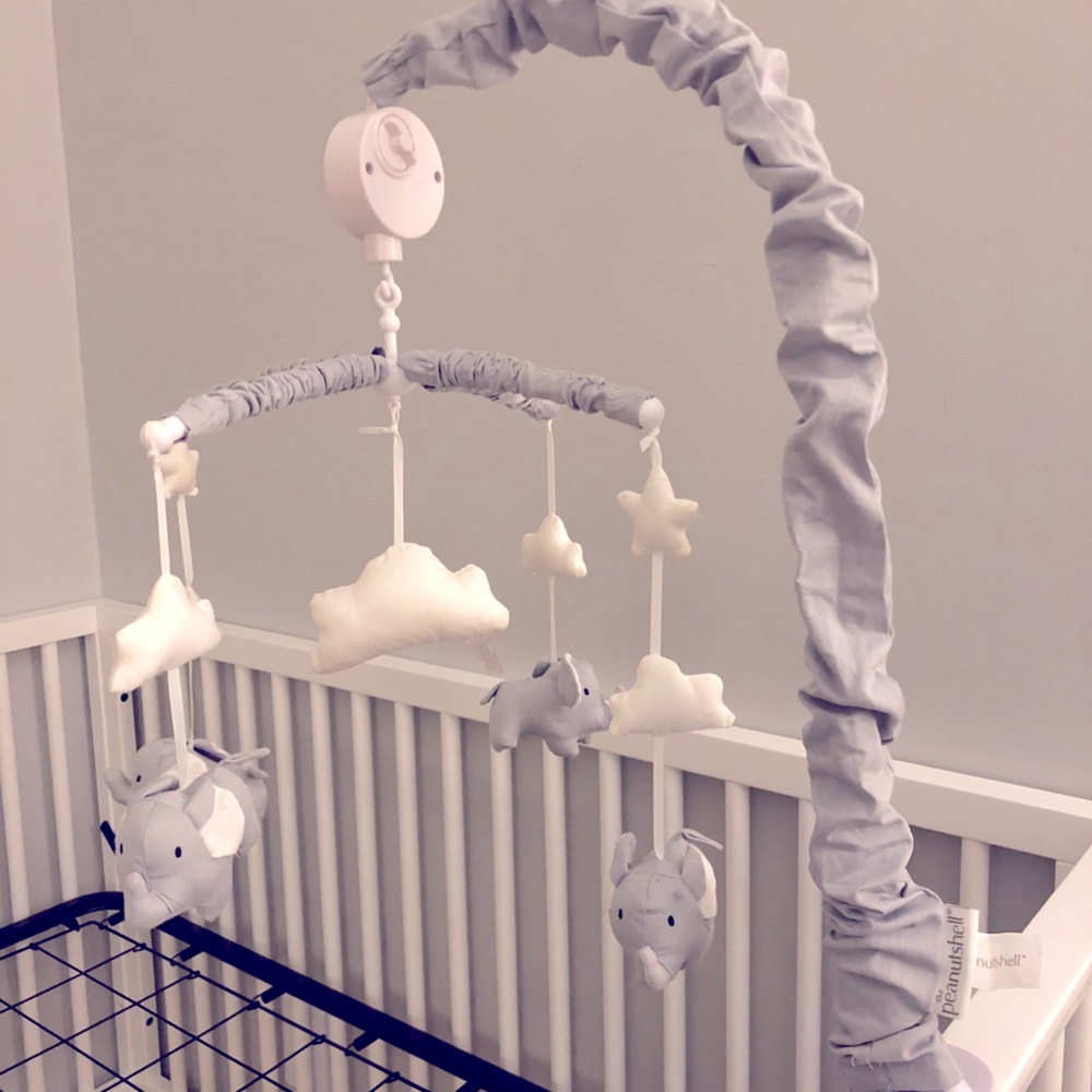 Peanut Shell elephant mobile